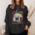 Star Wars The Book Of Boba Fett Helmet Text Stack Sweatshirt Gifts for Her