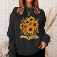 Sunflowers Flowers Book Floral Sweatshirt Gifts for Her Sunflowers Flowers Book Floral Sweatshirt Gifts for Her