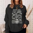 Support Your Local Library Goth Book Sweatshirt Gifts for Her