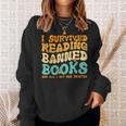 I Survived Reading Banned Books Read Librarian Men Women Sweatshirt Gifts for Her