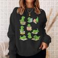 T-Rex Dinosaurs Reading Books Dinosaur Lover Sweatshirt Gifts for Her