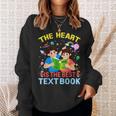 Teacher Heart Text Book For Men Women Sweatshirt Gifts for Her Teacher Heart Text Book For Men Women Sweatshirt Gifts for Her