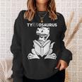 Teachersaurus Dinosaur Reading Book Reader Men Women Kids Sweatshirt Gifts for Her