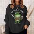 Test Day Grumpy Frog Book WE Test AT Dawn Fantasy Sweatshirt Gifts for Her