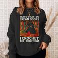 That's What I DO I Read Books Crochet Cat Sweatshirt Gifts for Her