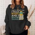 That's What I Do Reading Cat Book & Cat Lover Sweatshirt Gifts for Her