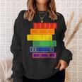 Threadless Grey Sky Chai Rainbow Book Pride Stack Graphic Sweatshirt Gifts for Her Threadless Grey Sky Chai Rainbow Book Pride Stack Graphic Sweatshirt Gifts for Her