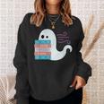 Threadless Grey Sky Chai Trans Book Pride Ghost Graphic Sweatshirt Gifts for Her Threadless Grey Sky Chai Trans Book Pride Ghost Graphic Sweatshirt Gifts for Her
