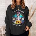 Tie-Dye Messy Bun Skull I Like My Books Spicy & My Coffee Sweatshirt Gifts for Her Tie-Dye Messy Bun Skull I Like My Books Spicy & My Coffee Sweatshirt Gifts for Her