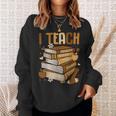 History Month I Teach Melanin Book Black Teacher Sweatshirt Gifts for Her
