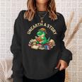 Unearth A Story Summer Reading 2026 Dinosaur Book Floral Sweatshirt Gifts for Her Unearth A Story Summer Reading 2026 Dinosaur Book Floral Sweatshirt Gifts for Her