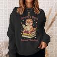 Unearth a Story Summer Reading T-Rex Book Lover Sweatshirt Gifts for Her