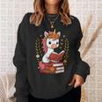 Unicorn Reading Book Graphic Unicorn With Book Floral Sweatshirt Gifts for Her Unicorn Reading Book Graphic Unicorn With Book Floral Sweatshirt Gifts for Her