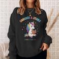 Unicorn Reading a Book Unearth a Story Program 2026 Sweatshirt Gifts for Her