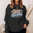United States Of Reading Patriotic Book Lover Sweatshirt Gifts for Her