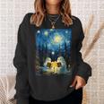 Van Gogh Starry Night Ghost Book Reading Camping Halloween Sweatshirt Gifts for Her Van Gogh Starry Night Ghost Book Reading Camping Halloween Sweatshirt Gifts for Her