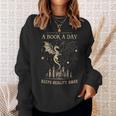 Vintage A Book a Day Keeps Reality Away Spicy Book Readers Sweatshirt Gifts for Her