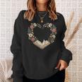Vintage Book Lover Valentine Heart Sweatshirt Gifts for Her