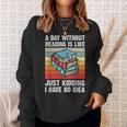 Vintage Book Reading Teacher Read Books Nerd Reader Sweatshirt Gifts for Her