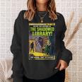 Vintage Horror Comic Book Cover Shadowed Library Zombie Sweatshirt Gifts for Her Vintage Horror Comic Book Cover Shadowed Library Zombie Sweatshirt Gifts for Her
