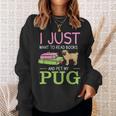 Want To Read Books Pet My Pug Dog Lover Pug Owner Sweatshirt Gifts for Her