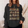 Whimsical Books And Blooms Sweatshirt Gifts for Her