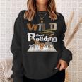 Wild About Reading Animals And Book Lovers Teacher Kids Sweatshirt Gifts for Her