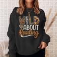 Wild About Reading Book Animal Children's Book Lover Teacher Sweatshirt Gifts for Her