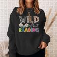 Wild About Reading Reading Books & Bookworm For Book Reader Sweatshirt Gifts for Her