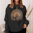 Wild About Reading Books Reader Lover Bookworm Library Day Sweatshirt Gifts for Her