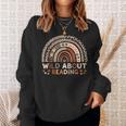 Wild About Reading Books Reader Lover Library Day Librarian Sweatshirt Gifts for Her