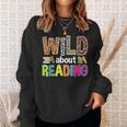 Wild About Reading Library Day Reading Books & Bookworm Sweatshirt Gifts for Her