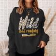 WILD ABOUT READING I Love Books Bookworm Library Day Sweatshirt Gifts for Her