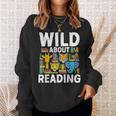 Wild About Reading Safari Animals Books Teacher Student Sweatshirt Gifts for Her Wild About Reading Safari Animals Books Teacher Student Sweatshirt Gifts for Her