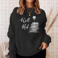 Wine Lovers WELL RED Book Club Drinking Sweatshirt Gifts for Her