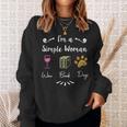 I Like Wine Reading Books And My Dog I'm A Simple Woman Sweatshirt Gifts for Her I Like Wine Reading Books And My Dog I'm A Simple Woman Sweatshirt Gifts for Her