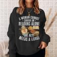 A Woman Cannot Survive On Reading Alone Corgi Book Sweatshirt Gifts for Her