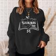 Women's Bookmas Time Reading Book Lover Holiday Print Apparel Sweatshirt Gifts for Her Women's Bookmas Time Reading Book Lover Holiday Print Apparel Sweatshirt Gifts for Her