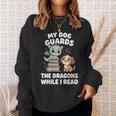 Women's Cute Fantasy Book Reader Apparel Dog Dragon Bookish Magic Sweatshirt Gifts for Her Women's Cute Fantasy Book Reader Apparel Dog Dragon Bookish Magic Sweatshirt Gifts for Her