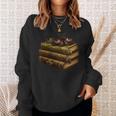 Women's Dark Academia Vintage Book Stack Gothic Moth Sweatshirt Gifts for Her