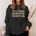 Women's I'm a Book Character Costumes For Kids Storybook Character Sweatshirt Gifts for Her