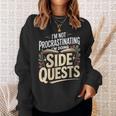 Women's Im Not Procrastinating Im Doing Side Quests Book Lover Sweatshirt Gifts for Her Women's Im Not Procrastinating Im Doing Side Quests Book Lover Sweatshirt Gifts for Her