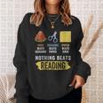 Women's Nothing Beats Reading Book Librarian Across America Kids Sweatshirt Gifts for Her
