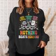 Women's Nothing Beats Reading Rock Paper Scissors Book Love Sweatshirt Gifts for Her Women's Nothing Beats Reading Rock Paper Scissors Book Love Sweatshirt Gifts for Her