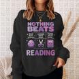 Women's Nothing Beats Reading Rock Paper Scissors Book Lover Sweatshirt Gifts for Her Women's Nothing Beats Reading Rock Paper Scissors Book Lover Sweatshirt Gifts for Her