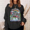 Women's Reading Colors Our World Rainbow Books Kids Sweatshirt Gifts for Her