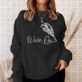 Write On Novelist Book Writer Quill Writing Sweatshirt Gifts for Her Write On Novelist Book Writer Quill Writing Sweatshirt Gifts for Her