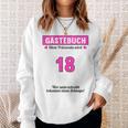18th Birthday Guest Book Party 18 Years Sweatshirt Gifts for Her