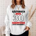 30th Birthday Party Guest List Guest Book 30th Birthday Sweatshirt Gifts for Her 30th Birthday Party Guest List Guest Book 30th Birthday Sweatshirt Gifts for Her