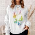 8th Birthday Book Reading Bookworm Book Lover Girls Sweatshirt Gifts for Her